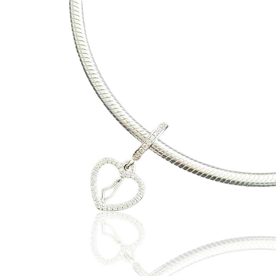 Limited stock: STERLING SILVER I LOVE PALESTINE CHARM