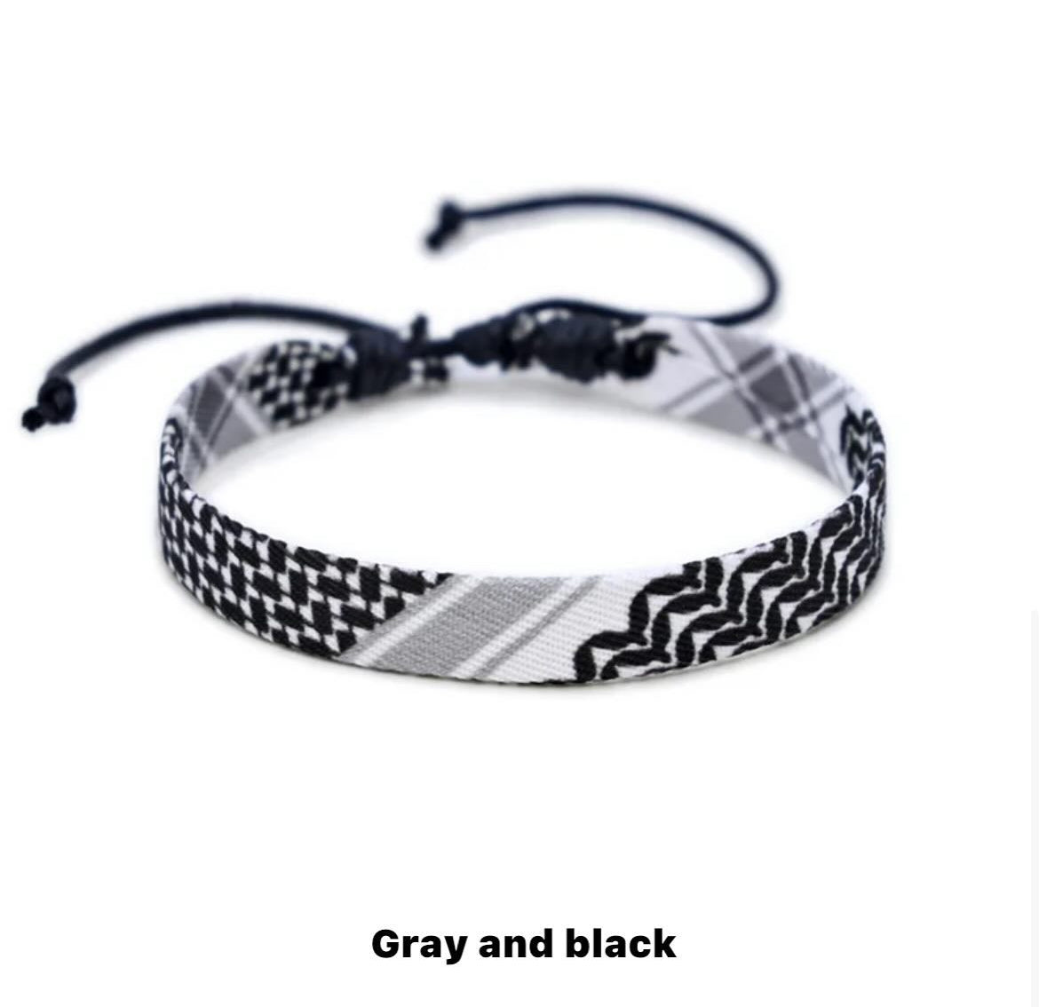 Palestinian Kuffiya Pattern Bracelet – Adjustable size