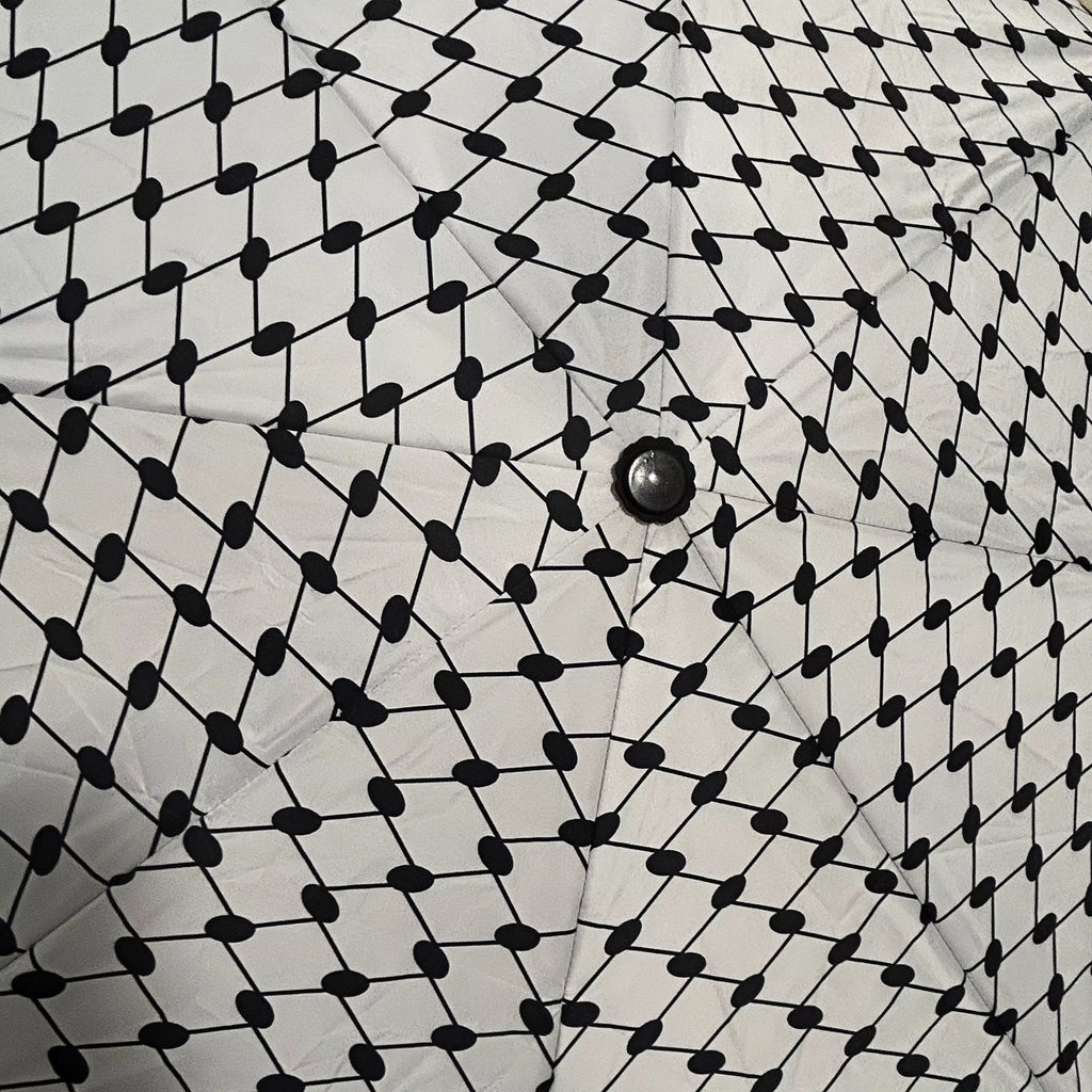 Palestine Flag & Kuffiya Pattern Umbrella – Automatic Open