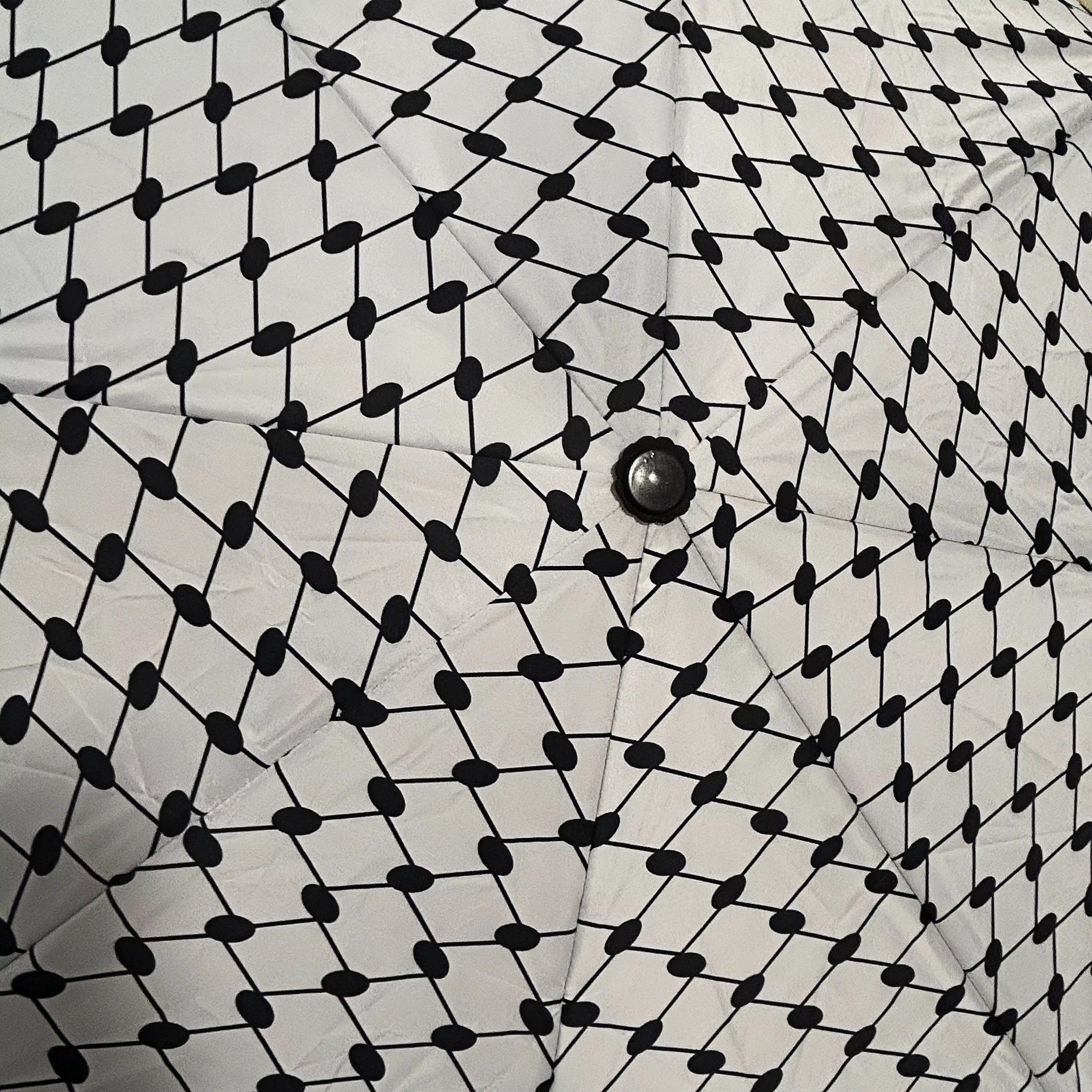 Palestine Flag & Kuffiya Pattern Umbrella – Automatic Open