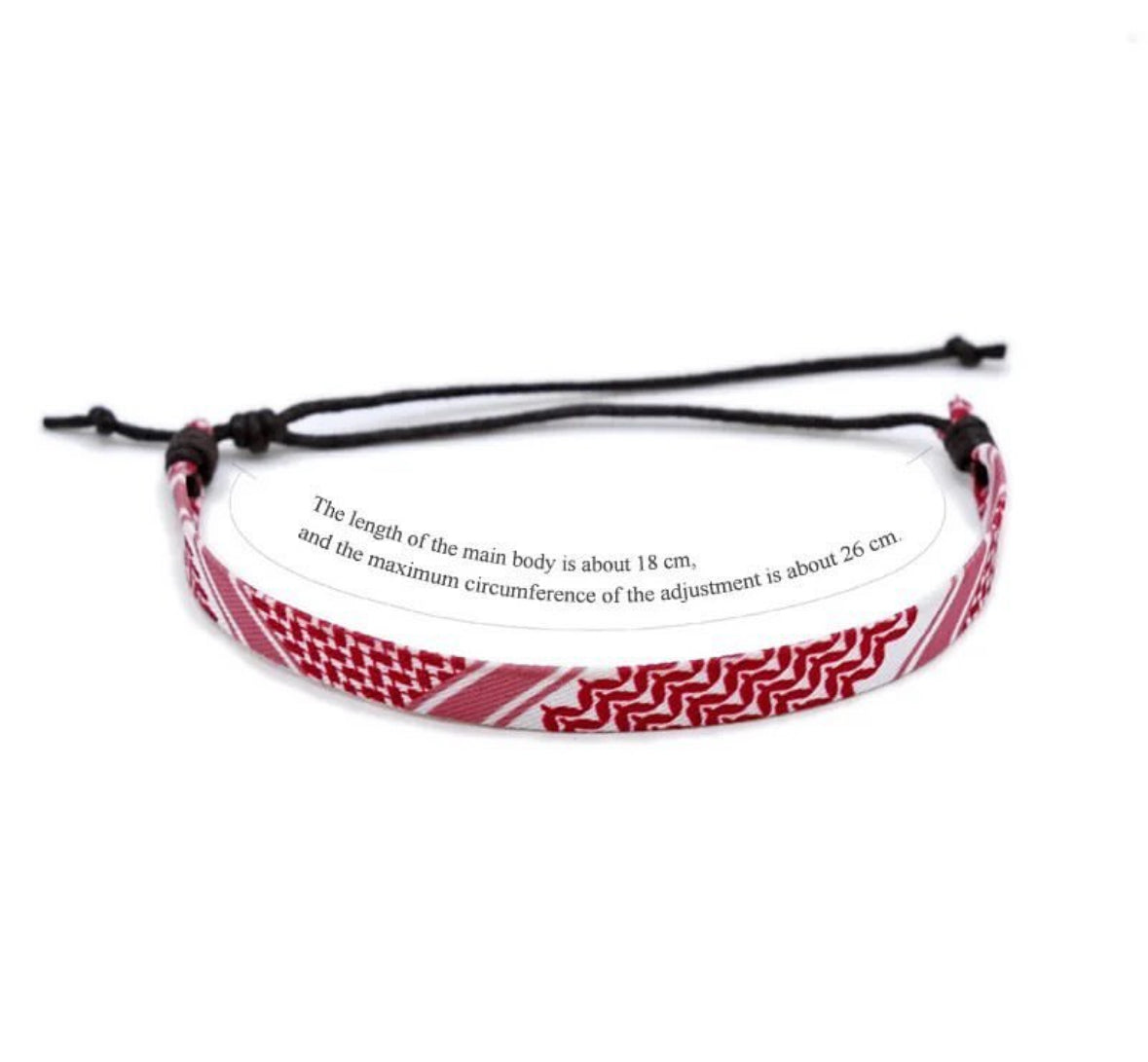 Palestinian Kuffiya Pattern Bracelet – Adjustable size