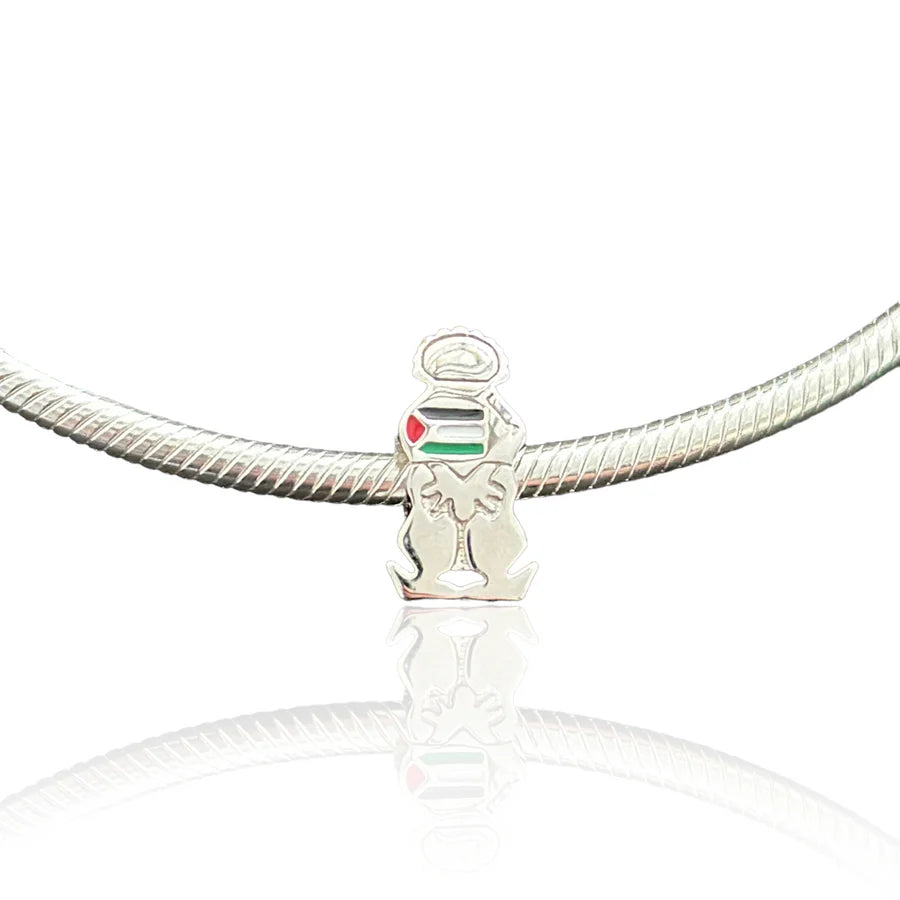 Limited stock: STERLING SILVER HANDALA PALESTINE FLAG CHARM